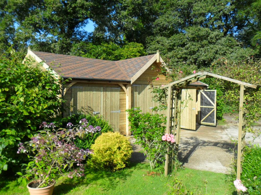 wooden carriage house