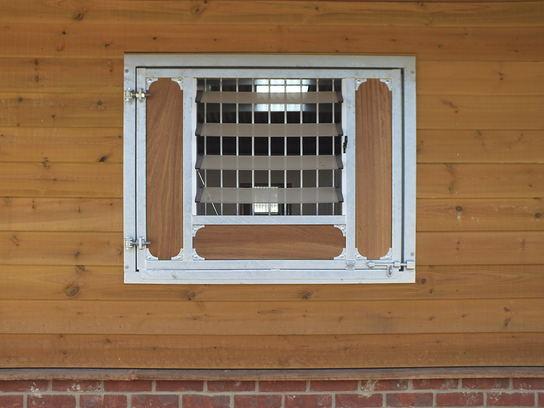 rear door in american barn with louvre window combination