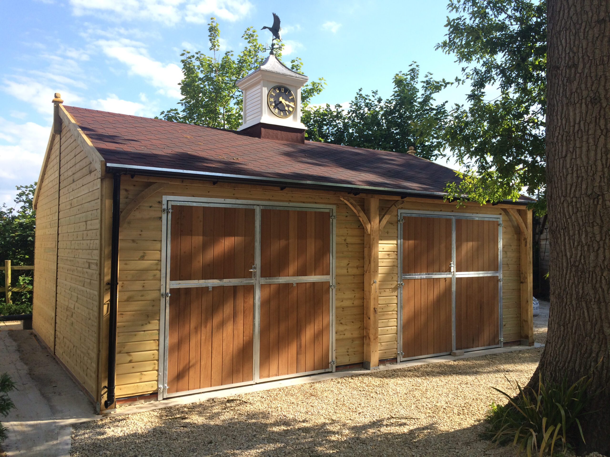 Elite Wooden Carriage House with Clock Tower